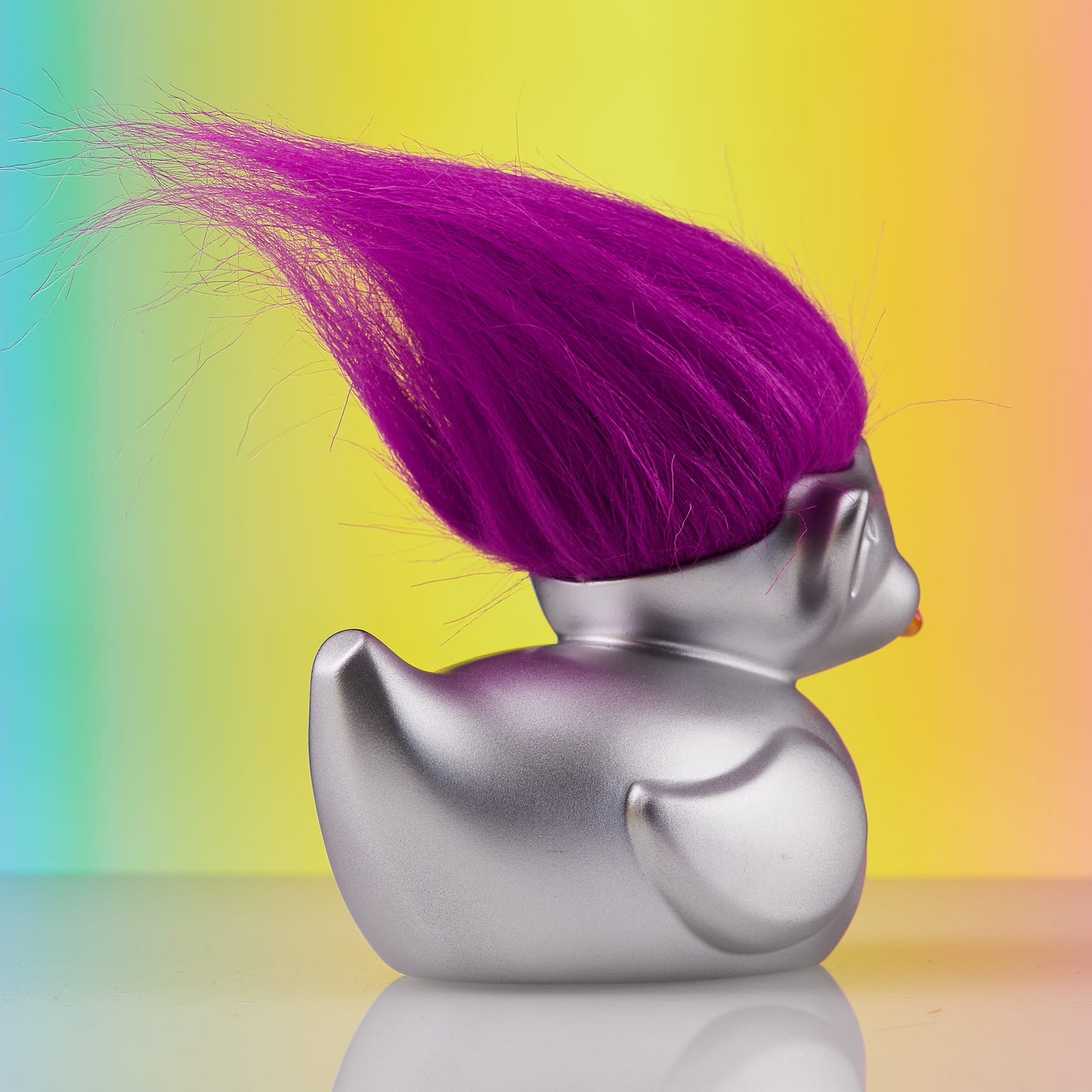 Official Trolls Silver Troll (Silver with Purple Hair) TUBBZ Cosplaying Duck Collectible