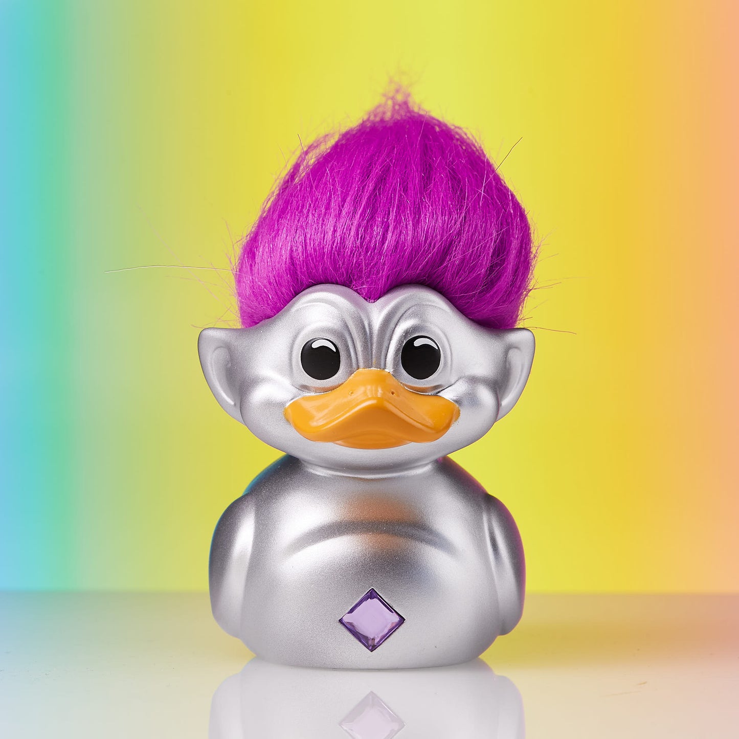 Official Trolls Silver Troll (Silver with Purple Hair) TUBBZ Cosplaying Duck Collectible