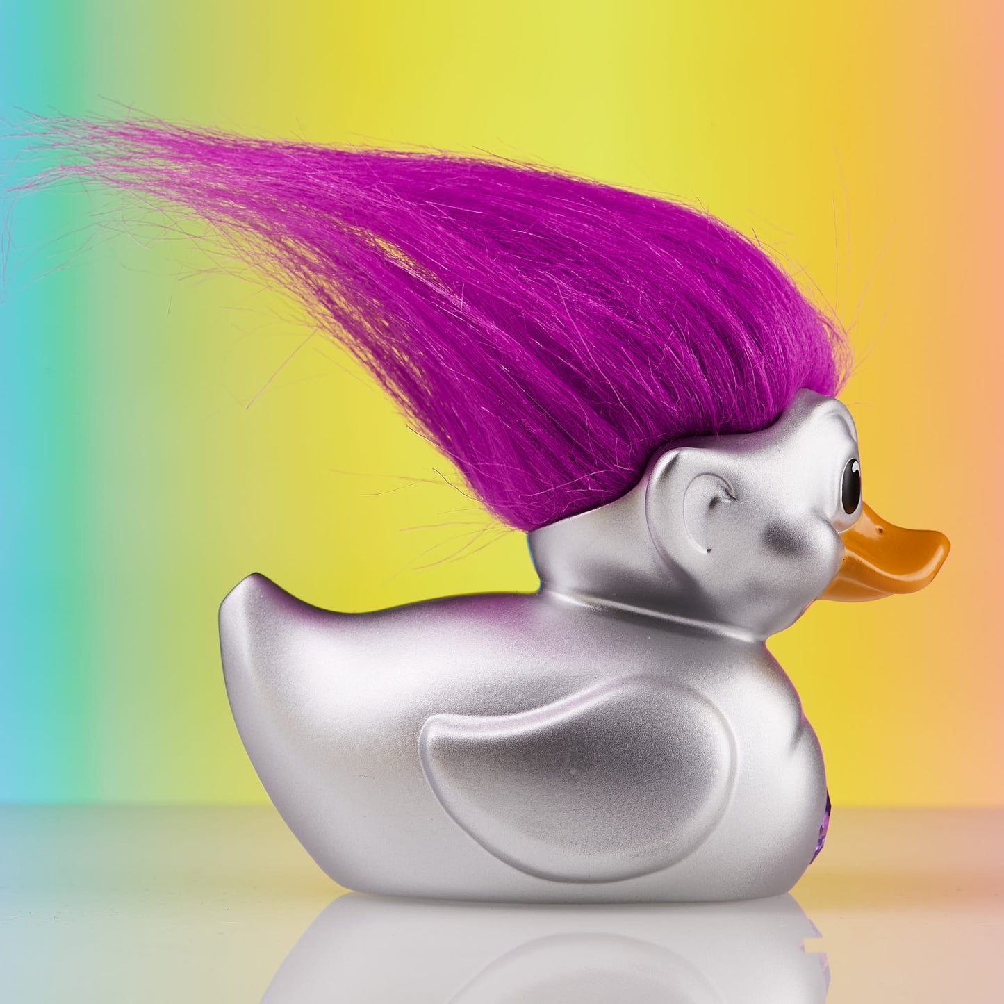 Official Trolls Silver Troll (Silver with Purple Hair) TUBBZ Cosplaying Duck Collectible