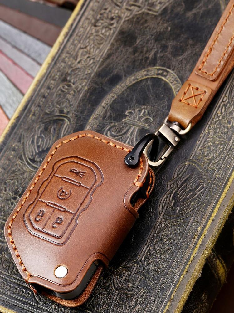 Jeep Wrangler JL or Gladiator Leather Key Protector - Jeep Jeep Accessories
