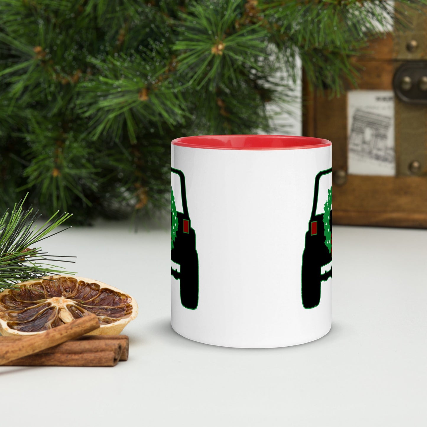 Spare Tire Wreath Christmas Mug - Jeep Mug