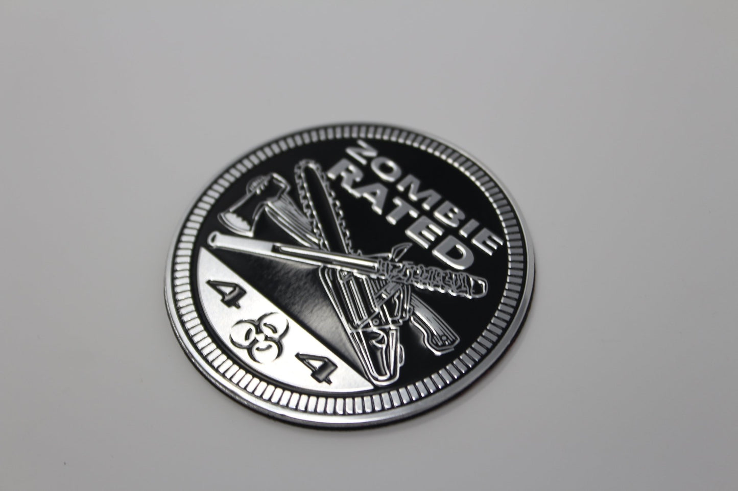 Zombie Rated Jeep 4x4 3D Aluminum Badge - Jeep Vehicle Decor Accessory Sets