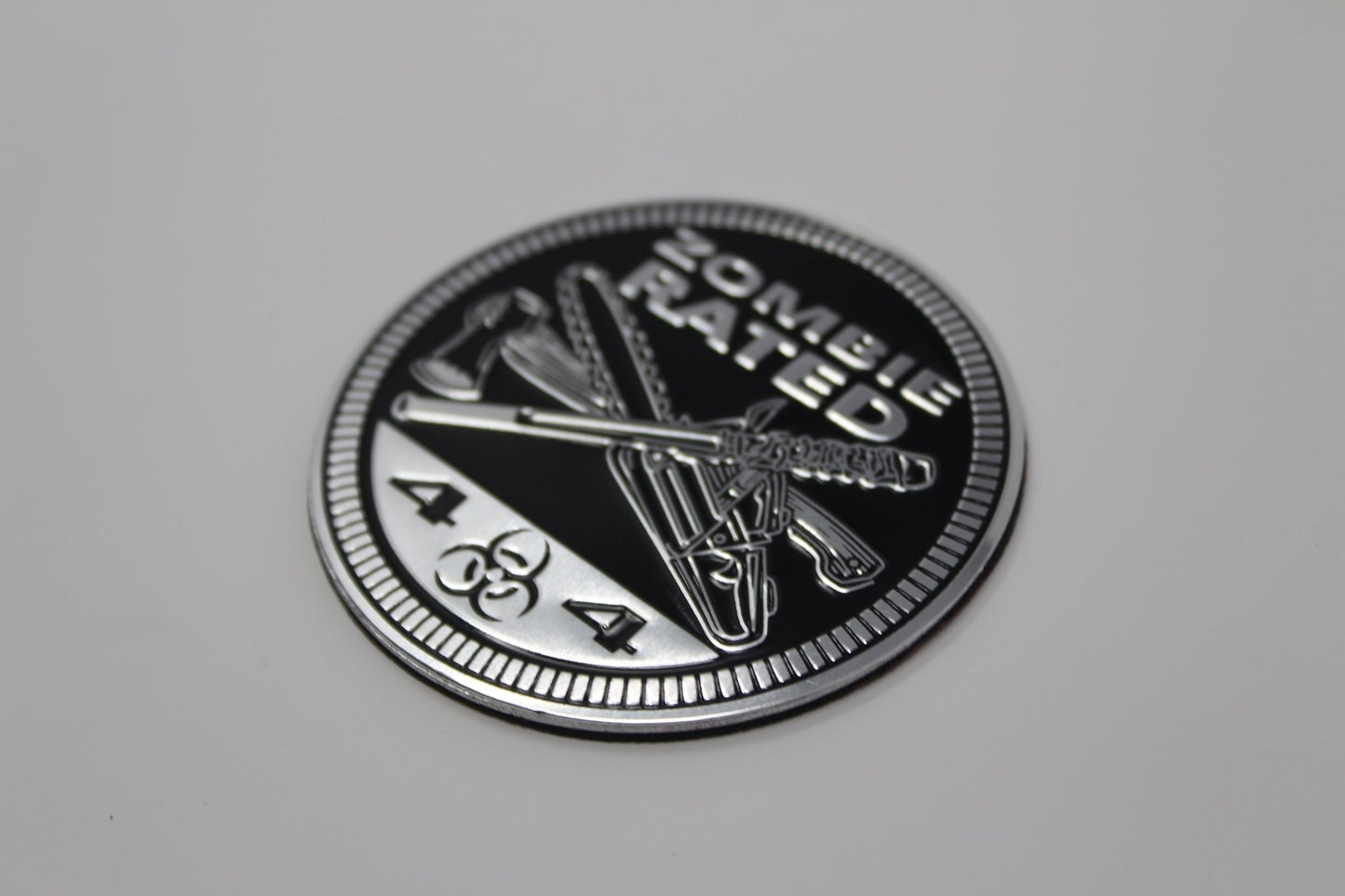 Zombie Rated Jeep 4x4 3D Aluminum Badge - Jeep Vehicle Decor Accessory Sets