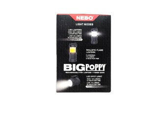 BIG POPPY Rechargeable Flashlight and Lantern with Power Bank