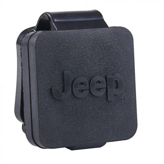 Jeep Logo Receiver Hitch Plug - Fits 2" Hitch Openings With Retention Strap