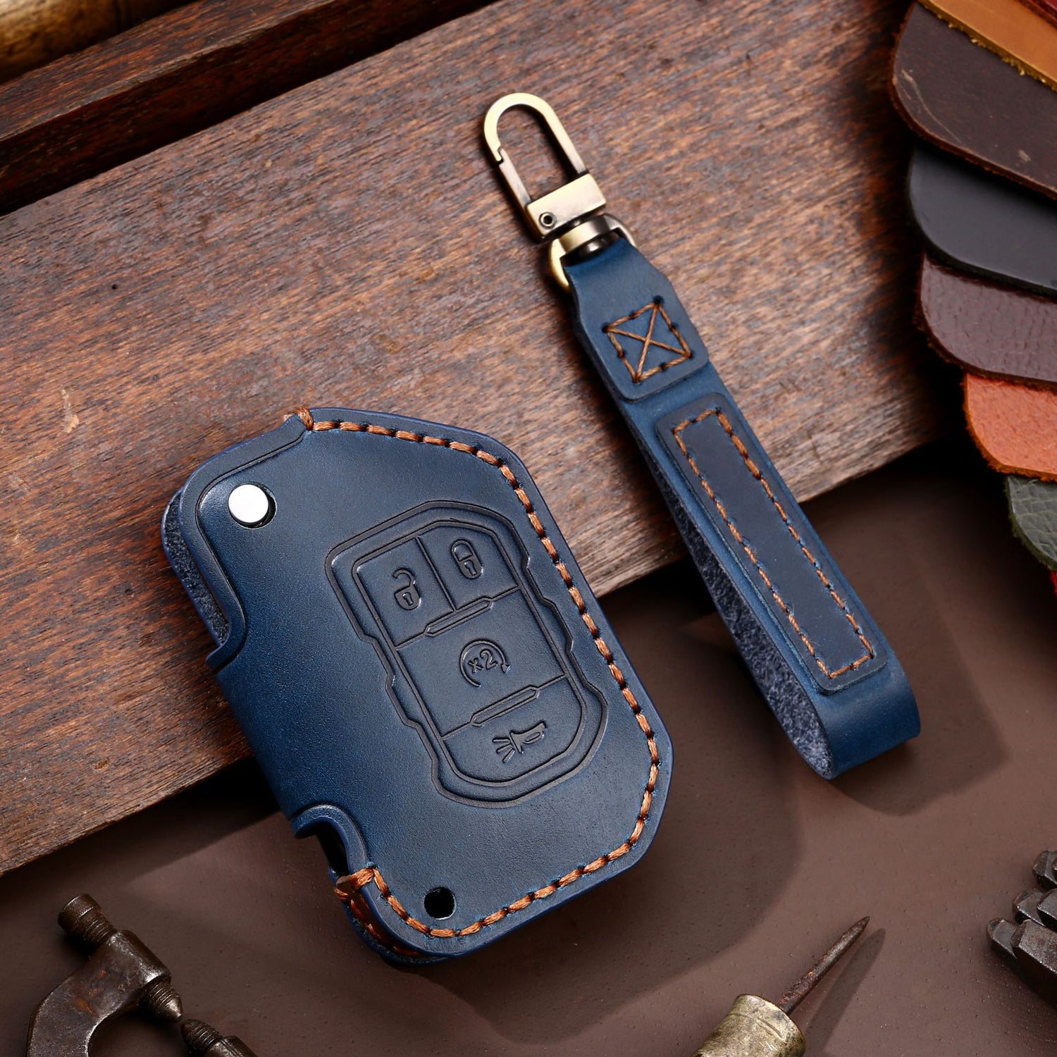Jeep Wrangler JL or Gladiator Leather Key Protector - Jeep Jeep Accessories