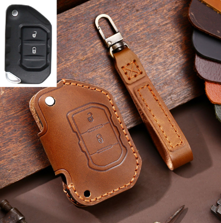 Leather Key Protector for Jeep Wrangler JL or Gladiator