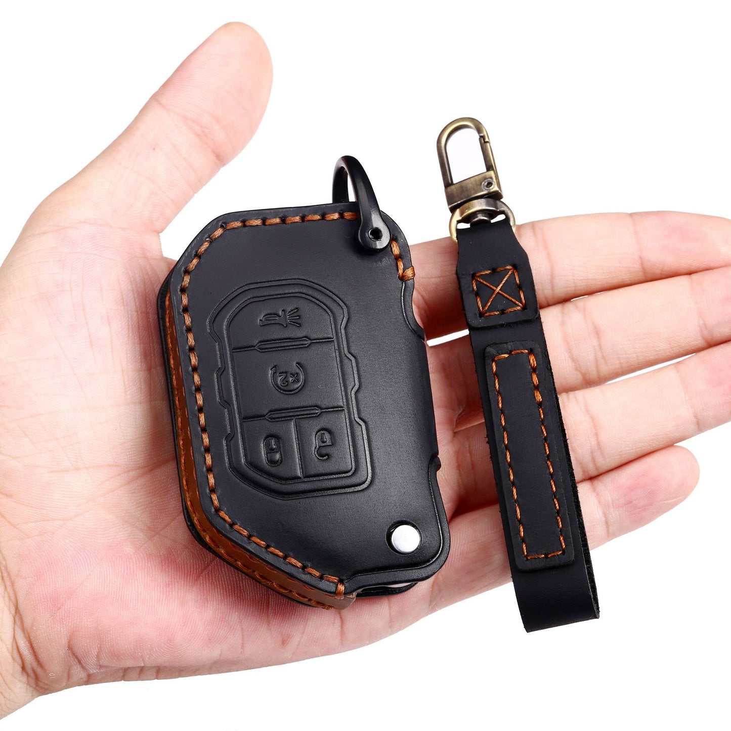 Jeep Wrangler JL or Gladiator Leather Key Protector - Jeep Jeep Accessories