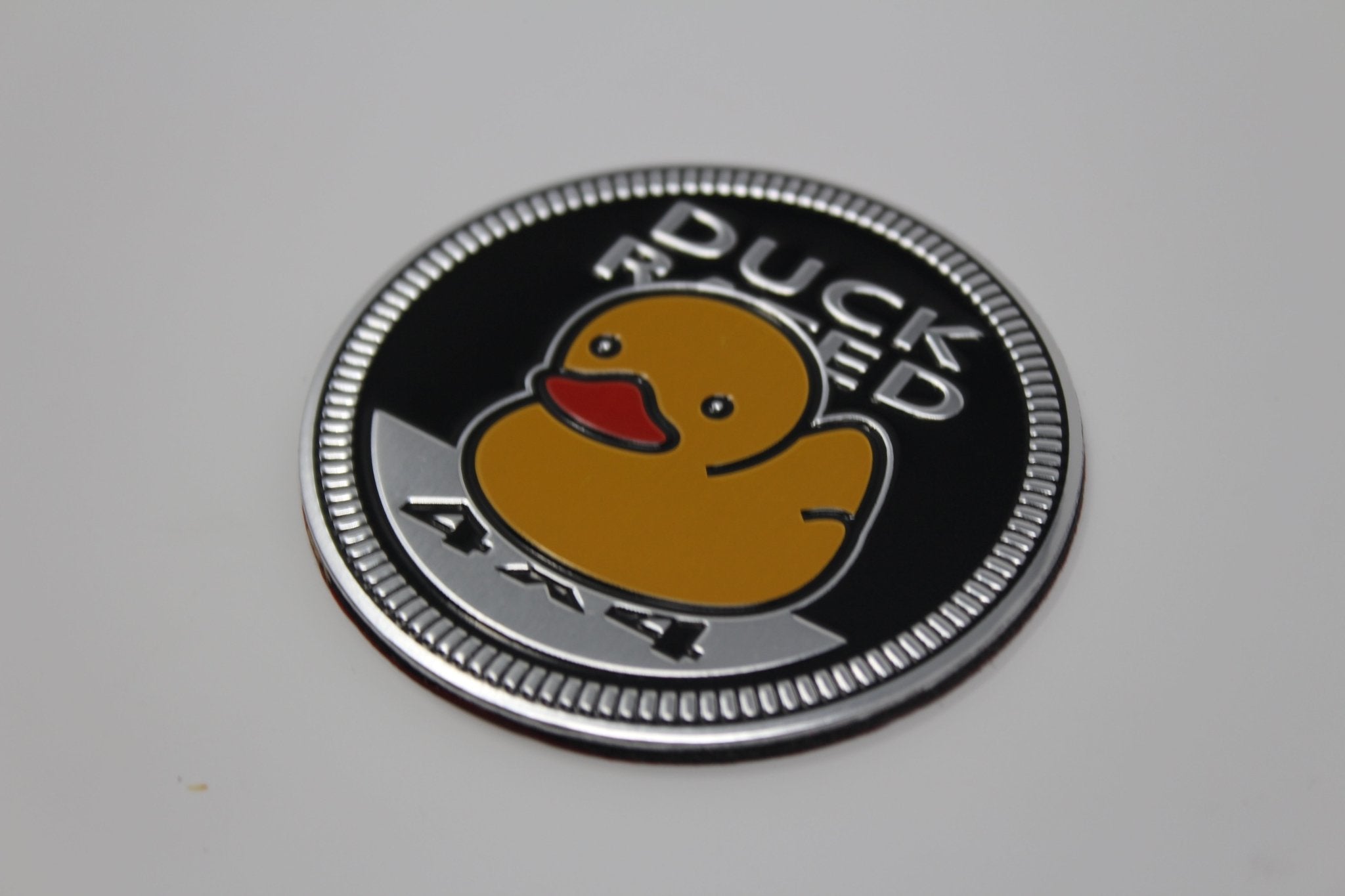 Duck Rated Jeep 4x4 3D Aluminum Badge Jeep Vehicle Decor Accessory