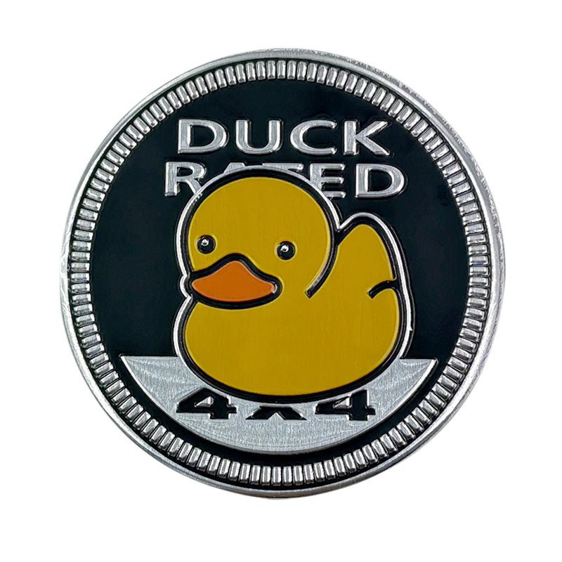 Duck Rated Jeep 4x4 3D Aluminum Badge Jeep Vehicle Decor Accessory