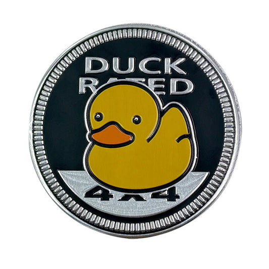 Duck Rated Jeep 4x4 3D Aluminum Badge - Jeep Vehicle Decor Accessory Sets