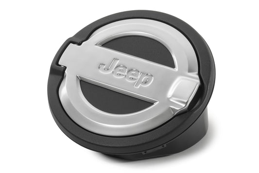 82215122 Jeep Fuel Filler Door - Satin Chrome - Jeep Vehicle Parts