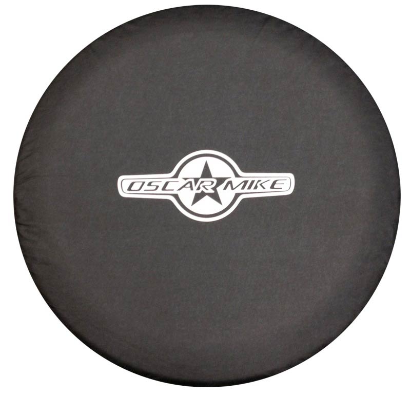 Jeep Spare Tire Cover - Moab Logo on Black Denim - Jeep Tire Cover