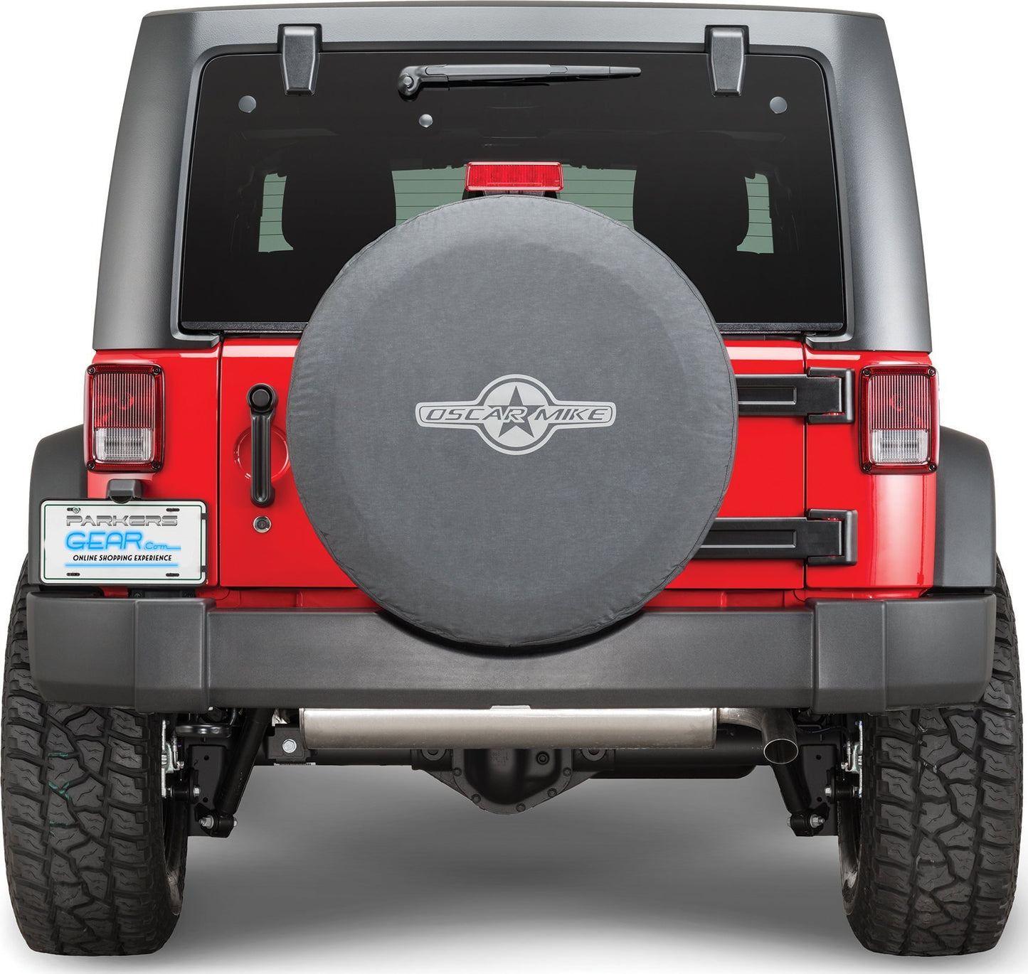 Jeep Spare Tire Cover - Moab Logo on Black Denim - Jeep Tire Cover