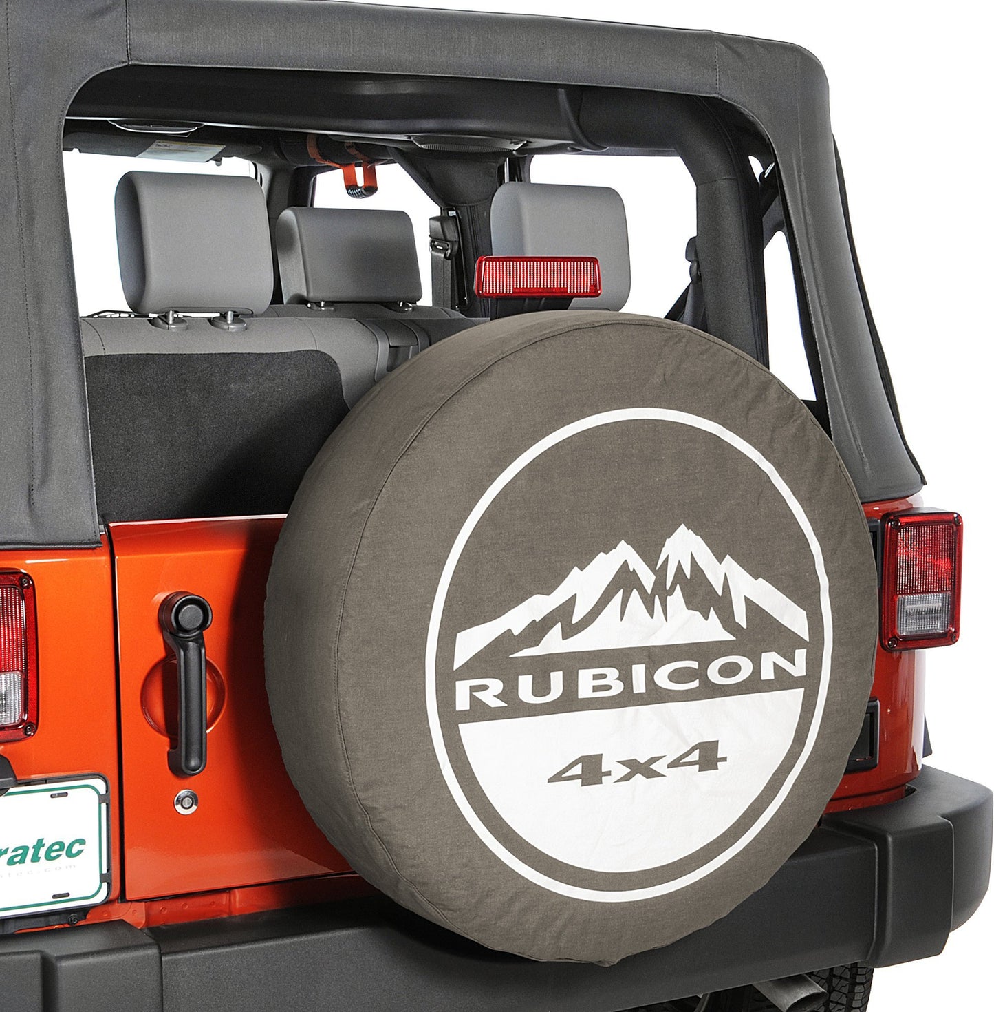 Jeep Spare Tire Cover - Rubicon Logo on KHAKI Denim - Jeep Tire Cover