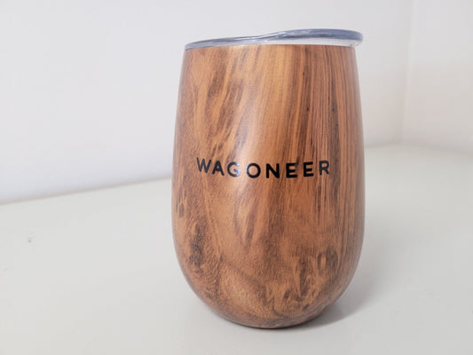 Jeep Wagoneer Wine Tumbler - Wood Grain - Jeep Travel Mug