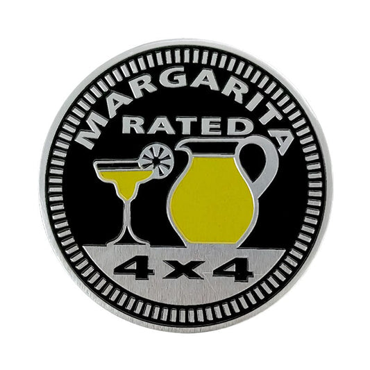Margarita Rated Jeep 4x4 3D Aluminum Badge - Jeep Vehicle Decor Accessory Sets