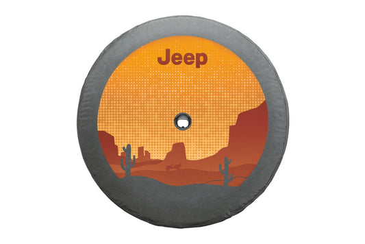 Mopar 82215441 Desert Themed Spare Tire Cover for Jeep Wrangler JL - Jeep Tire Cover