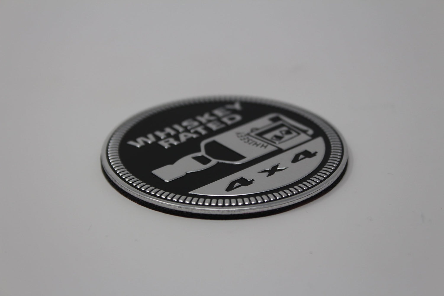 Whiskey Rated Jeep 4x4 3D Aluminum Badge - Jeep Vehicle Decor Accessory Sets