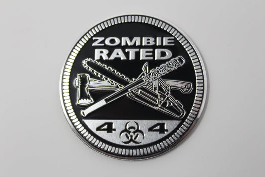 Zombie Rated Jeep 4x4 3D Aluminum Badge - Jeep Vehicle Decor Accessory Sets